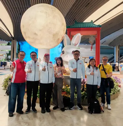 Die Delegation aus Singapur vor der Abreise zur Meisterschaft nach Manila.